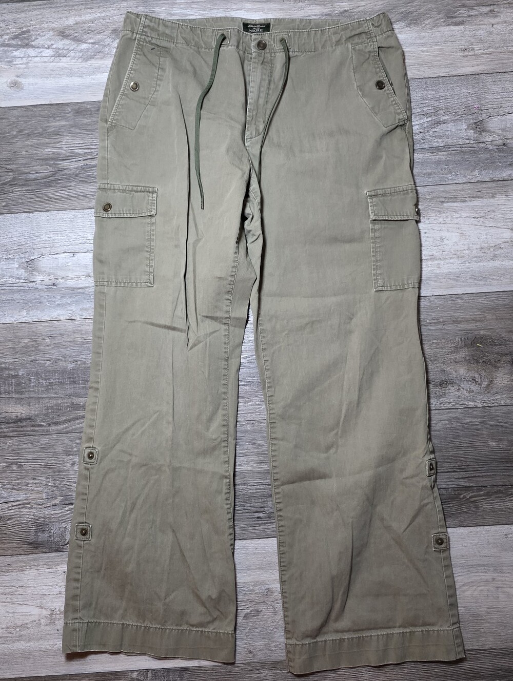 Eddie Bauer Women's Vintage Y2K Mercer Relaxed Fit 100% Cotton Cargo Pants Sz 14